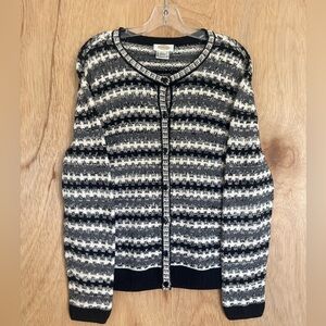 Talbots Women's  Sweater To reallas three colors closed buttons 💯 Cotton Size L